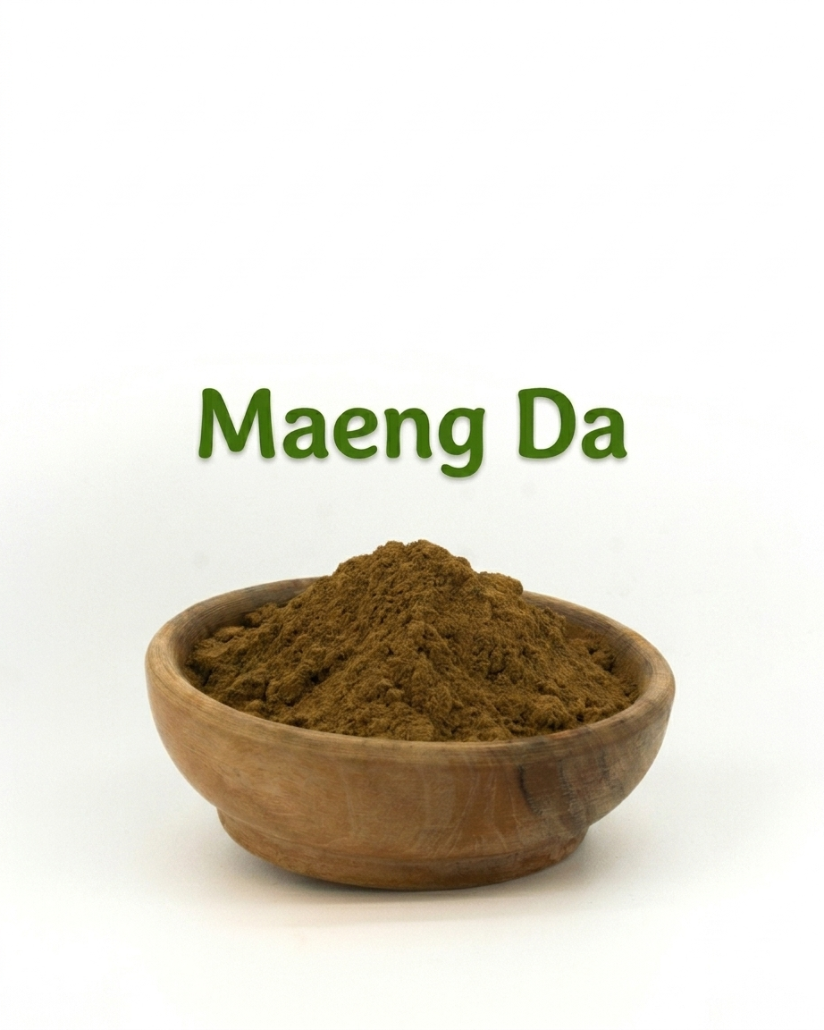 Schale mit Maeng Da Kratom Pulver