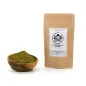 Preview: Green Maeng Da Dragon Kratom – Doypack 50g & 100g und Schälchen mit frischem grünem Kratom-Pulver