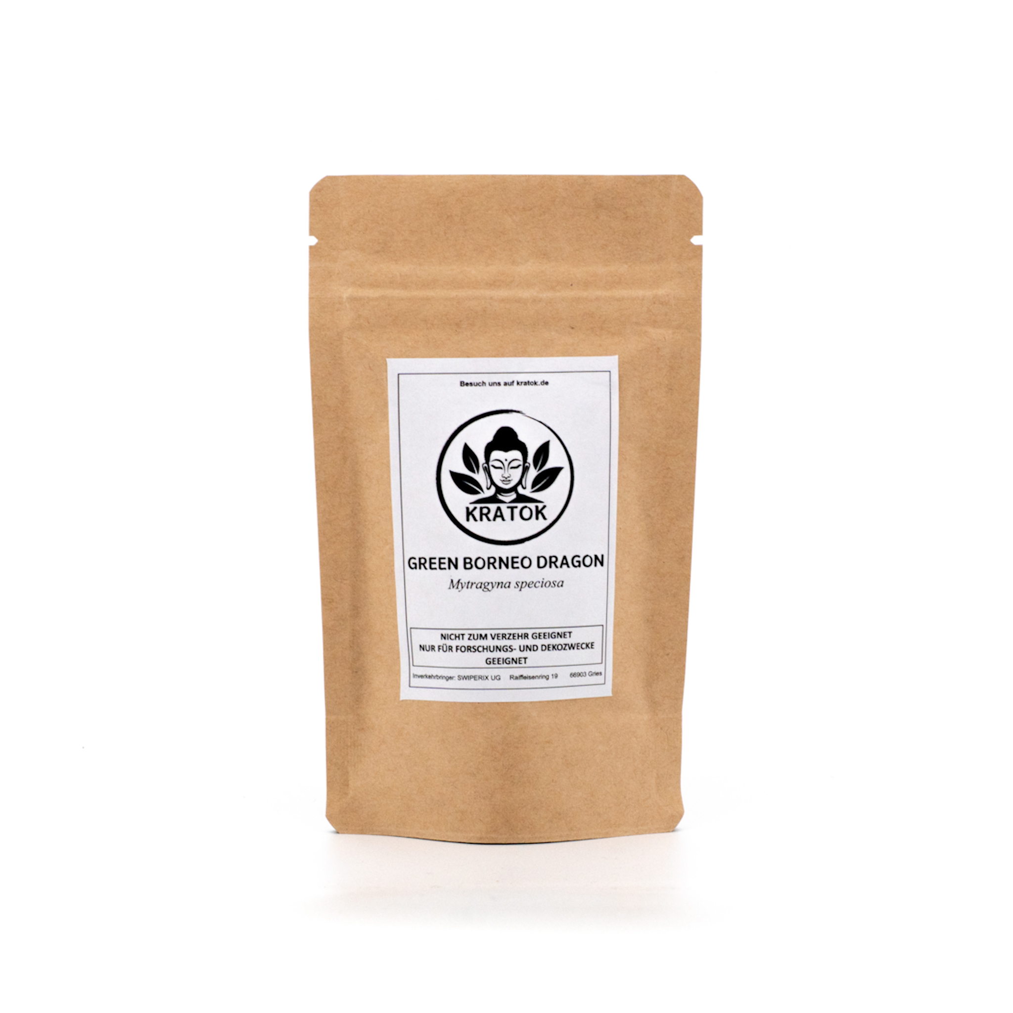 Green Borneo Dragon Kratom – Doypack 50g mit Produktlabel